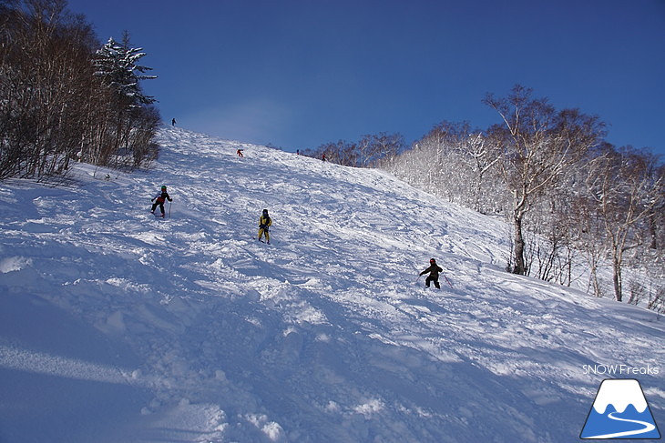 サッポロテイネ -11℃！空に舞い上がる粉雪。